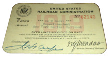 1919 NEW YORK CENTRAL RAILROAD NYC EMPLOYEE PASS #62140 U.S.R.A. ISSUE picture