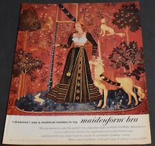 1959 Print Ad Sexy Maidenform Bra Blonde Lady Feminine Beauty Fashion Medieval picture