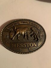 Vintage 1981 Hesston National Finals Rodeo  Belt Buckle Nice picture
