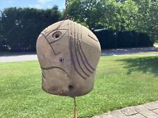 Vintage  Paolo Soleri Arcosanti Ceramic Wind Bell Chime 25” Tall w/ Chain picture