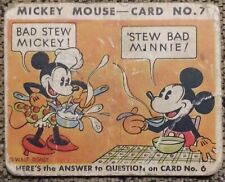1935 MICKEY MOUSE GUM CARD #7 