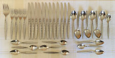 VENETIA Oneida Community Flatware 34 Pieces Vintage Burnished Glossy Stainless picture