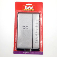 Vintage Pop-Open METAL PHONE NUMBER INDEX Berol Elements - NEW IN PACKAGE picture