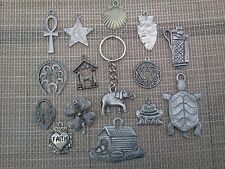 ANIMALS & MORE WHOLESALE JEWELRY 12 ASSORTED KEY CHAINS PEWTER Great Assortment. picture