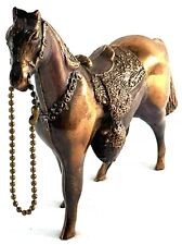 Vintage Copper Finish Metal Horse 4.5 In Long 4.5 In Tall picture