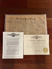 Historic Newspaper Archives New York Times June 21, 1925, COA picture
