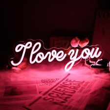 I Love You leter Neon Sign  Perfect for Home, Weddings & Valentines Day picture