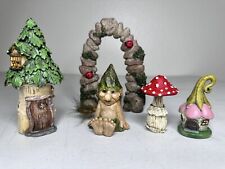Rare Vintage Norwegian Troll & Enchanted Garden Decor Fantasy Collectors Set picture