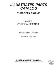 Pratt & Whitney JT15D engine parts manual rare historic archive detail 1970's   picture