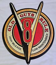 Old Guys Rule Licensed Collection Metal Sign V8 USA Heavy Gauge Steel MINT picture