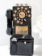 (RARE)Vintage MCM Ceramic Rotary Coin Operated Phone Still Bank picture