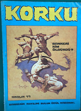 KORKU Turkish B&W horror comic book VG+ picture
