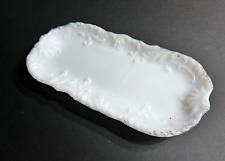 Antique Dithridge Milk Glass White Decorative Vanity Tray/Plate Dresser Piece picture