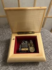 Reuge Music Box Swiss Musical Made In Italy Box 4” Long Works Opens Evergreen picture