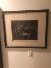Abraham Lincoln  A-COUNCIL OF WAR  1861. CIVIL WAR ENGRAVING picture