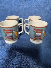 Vintage Maxwell House 1970's Pedestal Coffee Cup Mugs Set of 4 picture