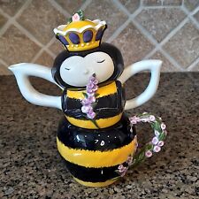 Jea with Queen Bee Tea for One Teapot Decorative Kitchen Home Décor Blue Sky picture