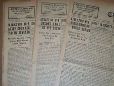 1929 WORLD SERIES ATHLETICS DEFEAT CUBS 4-1 CHICAGO DAILY TRIBUNE LOT OF 7 picture