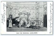 1906 The Five Musical Lovelands Musical Theatre Advertising Detroit MI Postcard picture