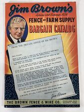 1938 Jim Brown's Bargain Book Catalog Brown Fence & Wire Co Farm Supply Chicks picture