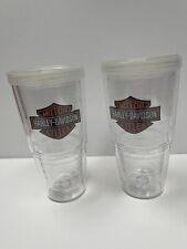 Set Of TWO Tervis 24 oz Harley Davidson Motorcycles Logo Hot & Cold Tumblers picture