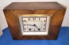 Vintage Wood Wind-Up Seth Thomas Art Deco Console Clock With KEY Made In USA picture