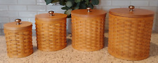 2005 Longaberger Counter or Pantry Canister Set with Lids & Plastic Protectors picture
