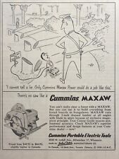 Cummins MAXAW Portable Electric Tools John Oster Mfg. Vintage Print Ad 1958 picture
