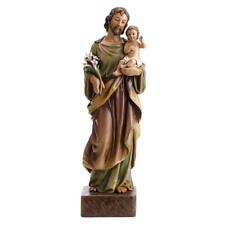 Saint Joseph and Child Val Gardena Resin Garden Statue, 22 Inch picture