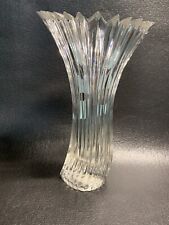 Mikasa Crystal Diamond Fire Curved Vase WX061/620 Japan picture