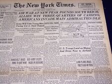 1944 MAR 17 NEW YORK TIMES - AIR WAR AT NEW PEAK POUNDS REICH - NT 1832 picture