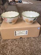 LONGABERGER SUNFLOWER SALAD BOWL SET OF 2 in box picture