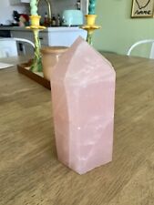 STUNNING pink Rose quartz obelisk crystal 4.4lbs picture