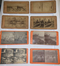 AMERICAN VIEWS STANDARD SERIES STEREO CARDS/Fishing, Build,Ship,Snowstorm*READ* picture