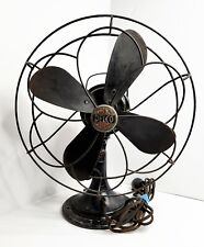VINTAGE ANTIQUE DELCO METAL BLADED 3 SPEED OSCILLATING CAGE FAN MODEL 1530 *READ picture
