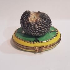Extremely Rare Limoges trinket Box Hedgehog Signed picture