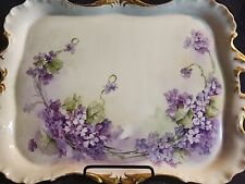 Porcelain Handpainted Theodore Havililand Dresser Tray W/Gold Trim  France picture