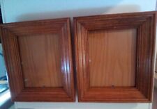 Pair of Two Deep Oak Art Deco Picture Frames with Glass Antique Vintage  picture
