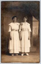RPPC Postcard~ Women In White Dresses & Nurse's Watch~ Fritz Studio, Reading, PA picture