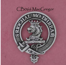 MacGregor Hand Crafted Pewter Scotland Clan Crest Cap Badge Brooch UK  picture