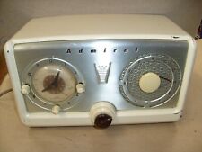 Rare  Admiral Model 5A33 Bakelite + Metal Clock Tube Radio Art deco Mid Century picture