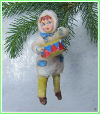🎄Vintage antique Christmas spun cotton ornament figure #21524 picture
