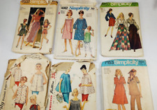 6 Vintage Early 70's Simplicity Patterns kids women dress skirt picture