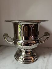 Vintage Silver-Plated Wine Chiller Champagne Cooler Twin Handles Ice Bucket Urn picture