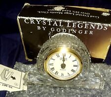Crystal Legends by Godinger Hand Crafted 24%+ Leaded Crystal Mantel Clock picture