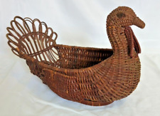Vintage Wicker Turkey Basket Small Size 10