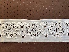 Antique French Edwardian Handmade embroidered Insertion 136cm by 4.5cm picture