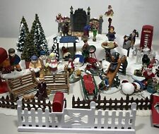 Lot of 46 Christmas Village People Mixed Brands Lemax O' Well Dept 56 Unbranded picture