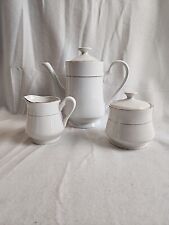 Gibson Housewares Coffee / Tea Pot & Sugar & Cream Gold Trimmed Priority picture
