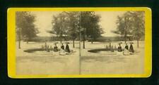 a742, E & H T Anthony Stereoview, #6217, The Fountain on the Mall, NY, 1870s picture